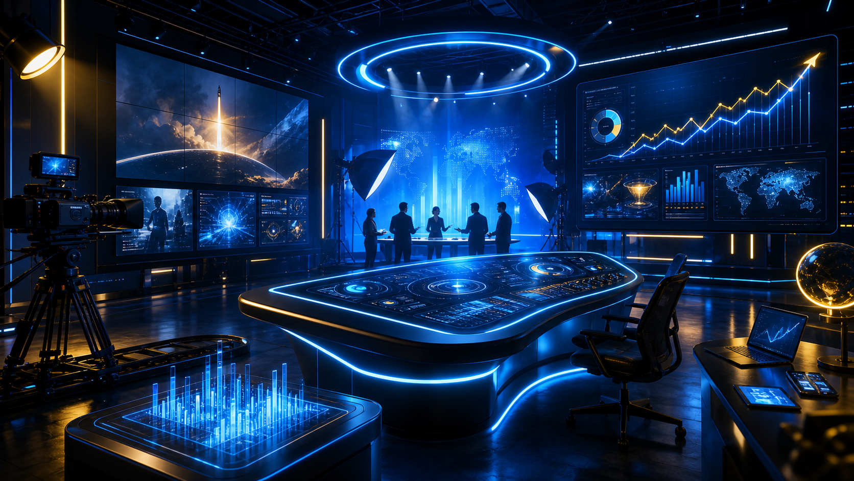 Estudio futurista de marketing e videos